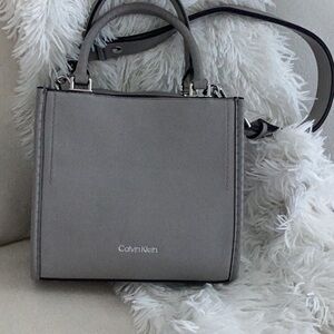 Calvin Klein Elegant Gray Satchel